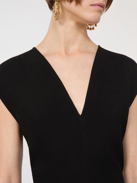 Чорна сукня SPORTMAX з суміші віскози: фото 4 - Invogue