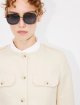Кремовий жакет KENZO з суміші бавовни та льону: фото 4 - Invogue
