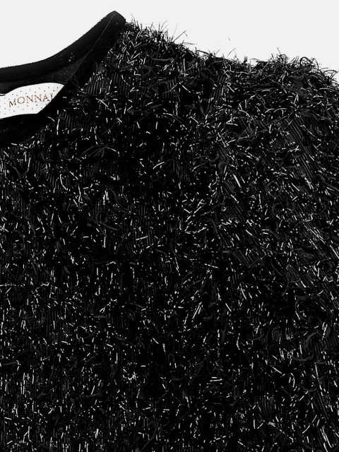 Чёрная блуза MONNALISA: фото 2 - Invogue