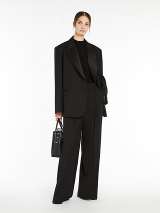 Черные брюки Weekend Max Mara из смеси шерсти: фото 1 - Invogue