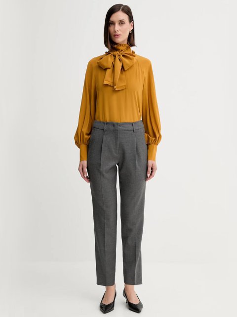 Сорочка кольору охри WEEKEND MAX MARA з шовку: фото 1 - Invogue