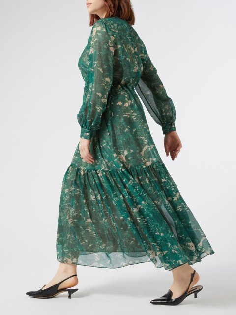 Зелена сукня Marina Rinaldi з бавовни та шовку: фото 3 - Invogue