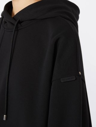 Черное худи Sportmax из эластичного хлопка: фото 4 - Invogue