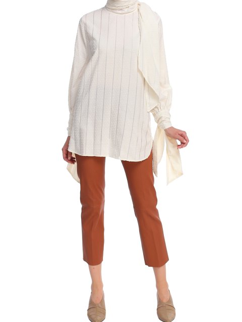 Кремовая блуза BY MALENE BIRGER: фото 1 - Invogue