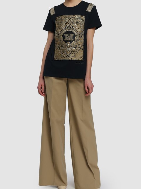 Кремовые брюки MAX MARA: фото 1 - Invogue