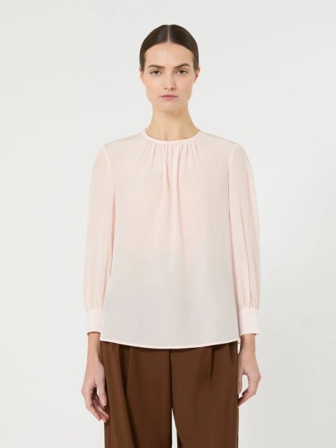 Рожева блуза MAX MARA з шовку: фото 2 - Invogue
