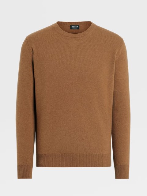 Карамельный джемпер Zegna из кашемировой пряжи: фото - Invogue