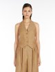 Світло-коричневий жилет Max Mara з льону: фото 2 - Invogue