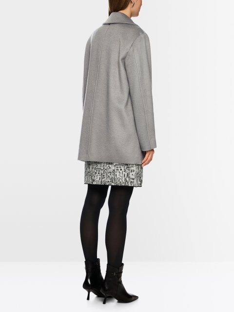 Серое пальто MARC CAIN из шерсти и мохера: фото 3 - Invogue