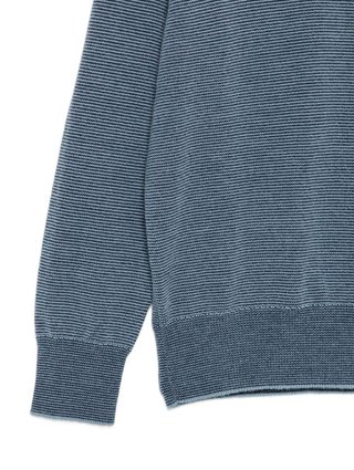 Сине-голубой свитер Emporio Armani из шерсти и полиамида: фото 2 - Invogue