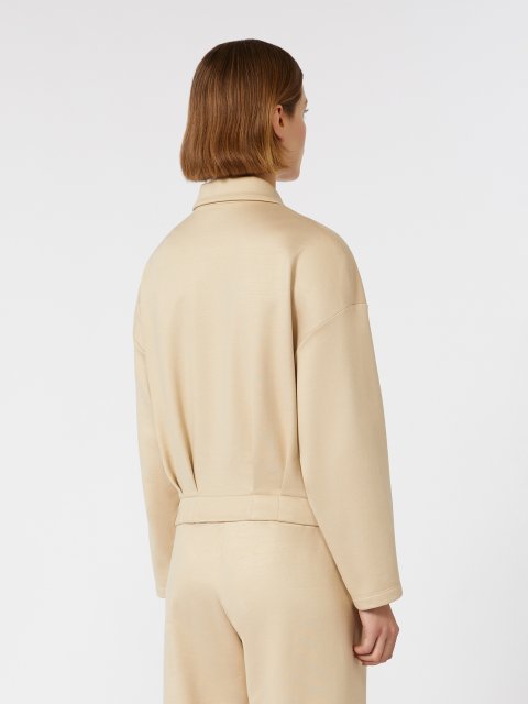 Карамельний світшот MAX MARA з суміші бавовни та шовку: фото 3 - Invogue