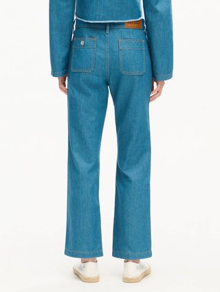 Синие джинсы Kenzo из хлопка и льна: фото 3 - Invogue