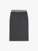 Темно-серая юбка Sportmax миди из шерсти: фото - Invogue