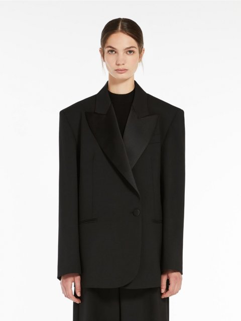 Чорний жакет WEEKEND MAX MARA з вовни: фото 2 - Invogue