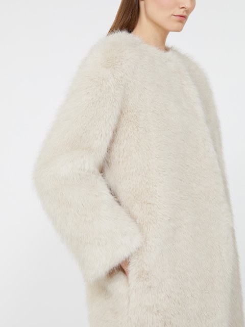 Кремова шуба MAX MARA : фото 4 - Invogue