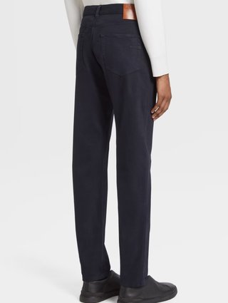 Темно-сині джинси Zegna крою slim з додаванням еластану: фото 2 - Invogue