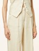 Молочные брюки WEEKEND MAX MARA из льна: фото 3 - Invogue