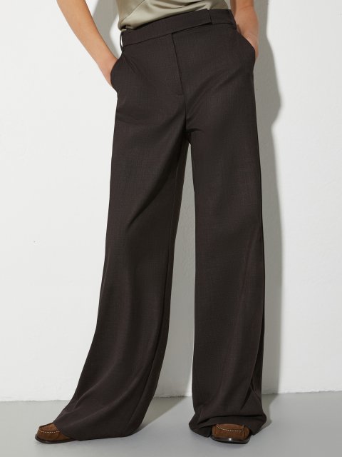 Черные брюки MAX&CO широкие: фото 2 - Invogue