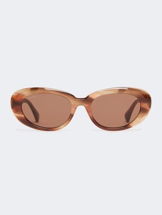 Світло-коричневі окуляри Max Mara з ацетату: фото - Invogue