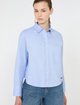Голубая рубашка Weekend Max Mara из хлопка: фото 4 - Invogue