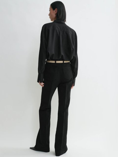 Чорні брюки Totême з органічної бавовни: фото 2 - Invogue