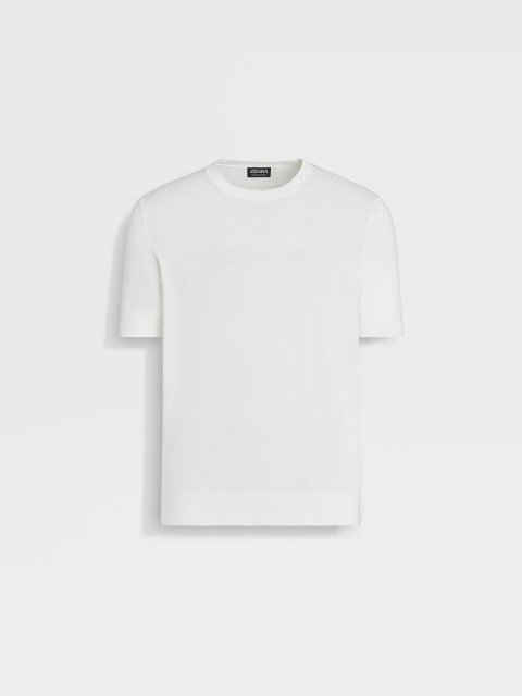 Белая футболка ZEGNA хлопковая: фото - Invogue