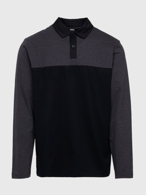 Черное поло BOSS: фото - Invogue