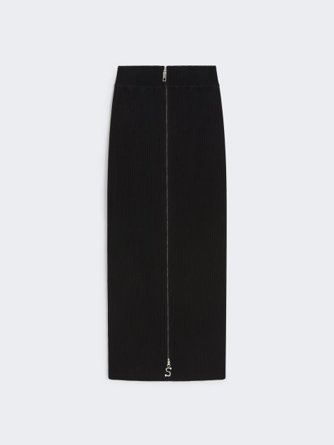 Черная юбка SPORTMAX из смеси вискозы: фото - Invogue