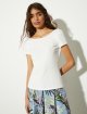 Біла футболка Max&Co крою slim : фото 2 - Invogue