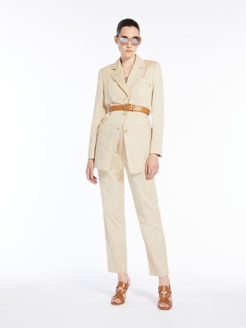 Бежевий жакет Max Mara з накладними кишенями: фото 3 - Invogue