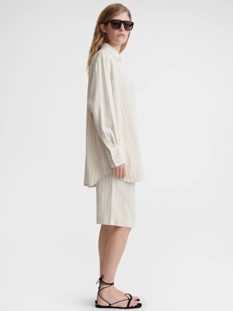 Рубашка цвета экрю TOTEME в полоску: фото 2 - Invogue