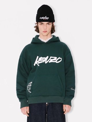 Зелене худі KENZO з бавовни: фото 2 - Invogue