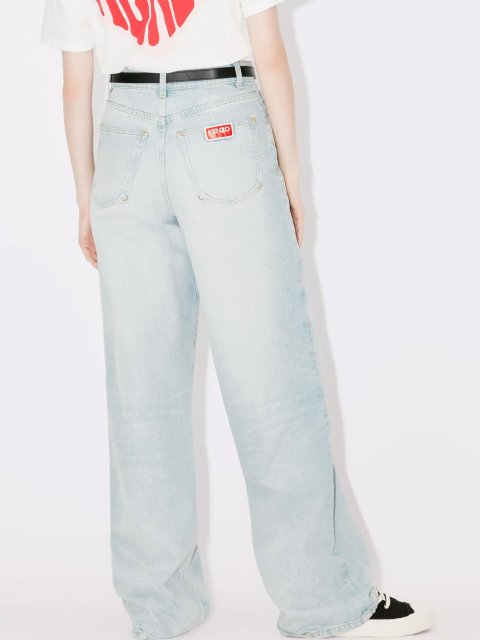Світло-блакитні джинси KENZO прямого крою: фото 2 - Invogue
