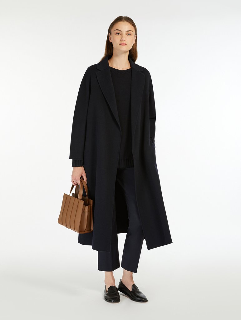 Темно-синє пальто MAX MARA з вовни: фото 1 - Invogue