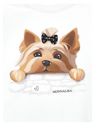 Футболка изображением щенка Monnalisa: фото 4 - Invogue