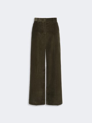 Штани кольору хакі Weekend Max Mara з бавовни: фото - Invogue