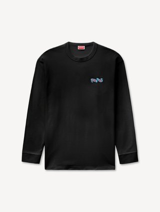 Чёрная футболка Kenzo из хлопка: фото - Invogue