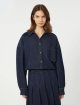 Темно-синя сорочка WEEKEND MAX MARA з бавовняного деніму: фото 4 - Invogue