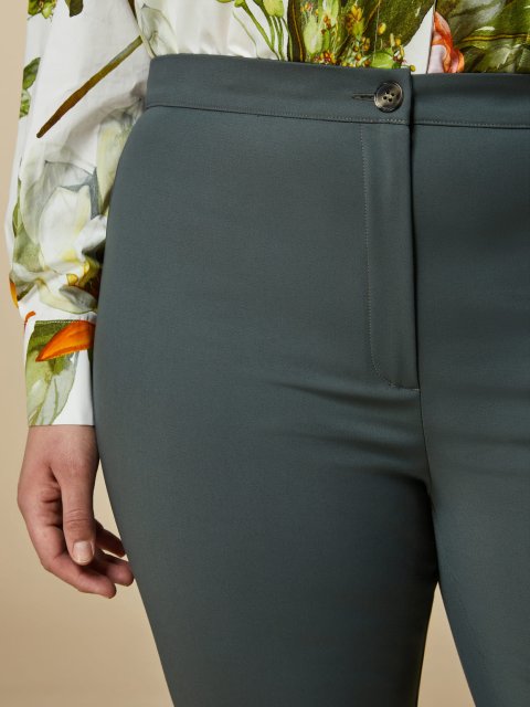 Зелені брюки MARINA RINALDI крою slim: фото 3 - Invogue