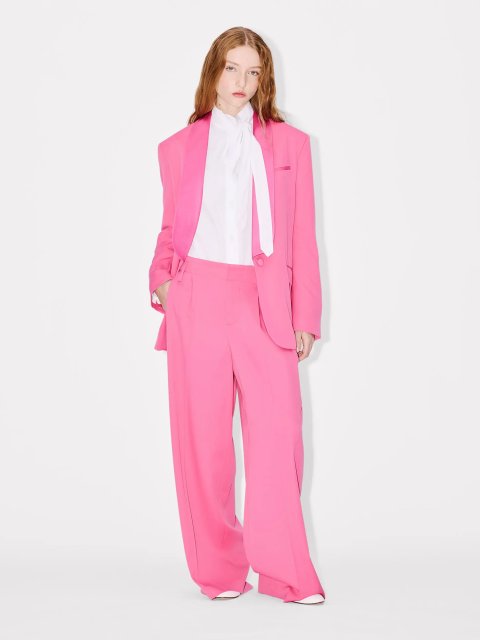 Розовые брюки Kenzo из натуральной шерсти: фото 1 - Invogue