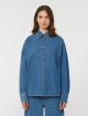 Синя сорочка WEEKEND MAX MARA з бавовняного деніму: фото 2 - Invogue