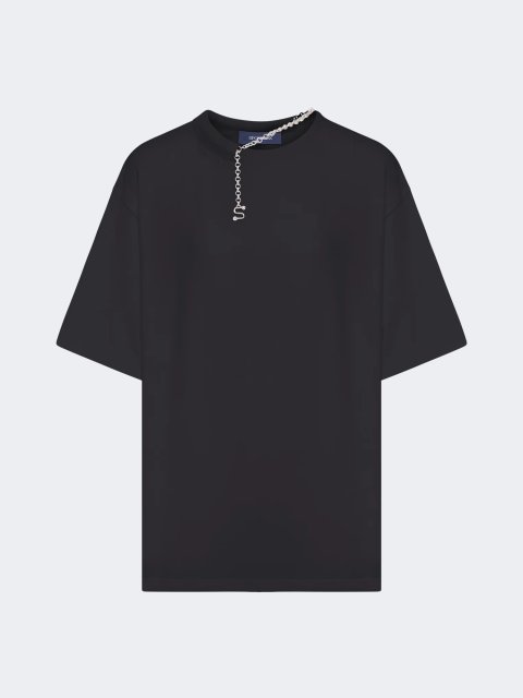 Чёрная футболка SPORTMAX из хлопка: фото - Invogue