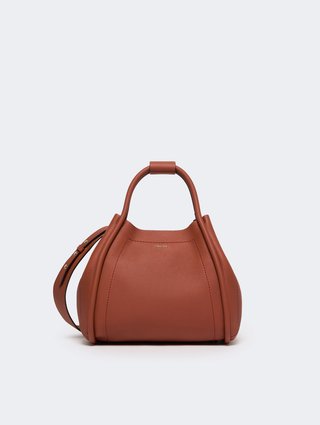 Коричнева сумка MAX MARA з м'якої шкіри: фото 2 - Invogue