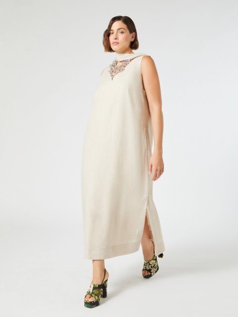 Босоніжки Marina Rinaldi атласні з квітковим візерунком: фото 1 - Invogue