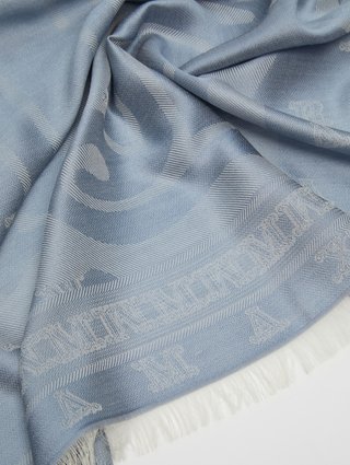 Голубой шарф MAX MARA: фото 2 - Invogue