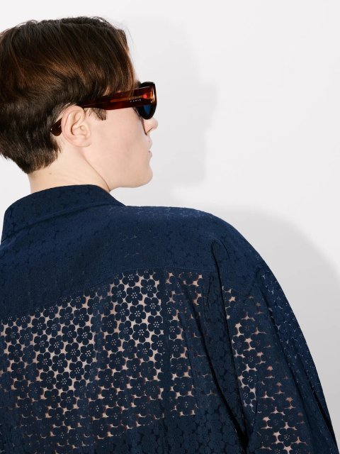 Синя сукня-сорочка Kenzo з кишенями: фото 4 - Invogue