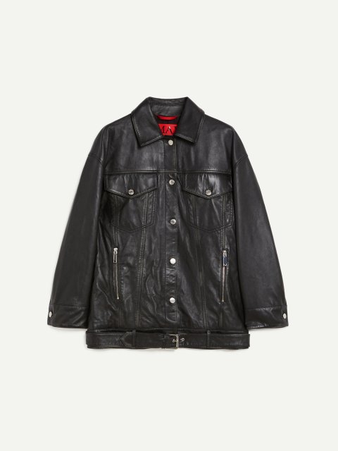 Чорна куртка Max&Co шкіряна: фото - Invogue