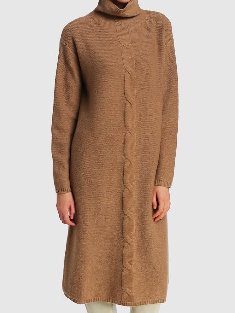 Бежевое платье MAX MARA: фото 2 - Invogue