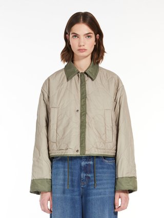 Куртка кольору хакі WEEKEND MAX MARA двостороння: фото 2 - Invogue
