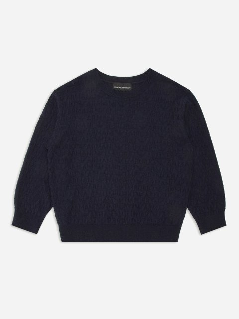 Темно-синій джемпер Emporio Armani вовняний: фото - Invogue